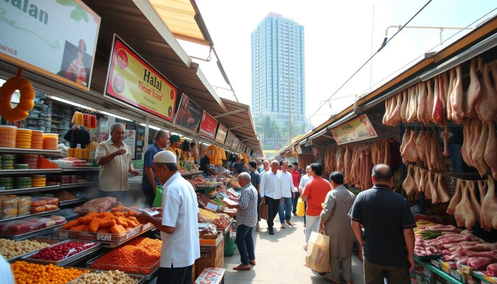 pasar halal di Indonesia