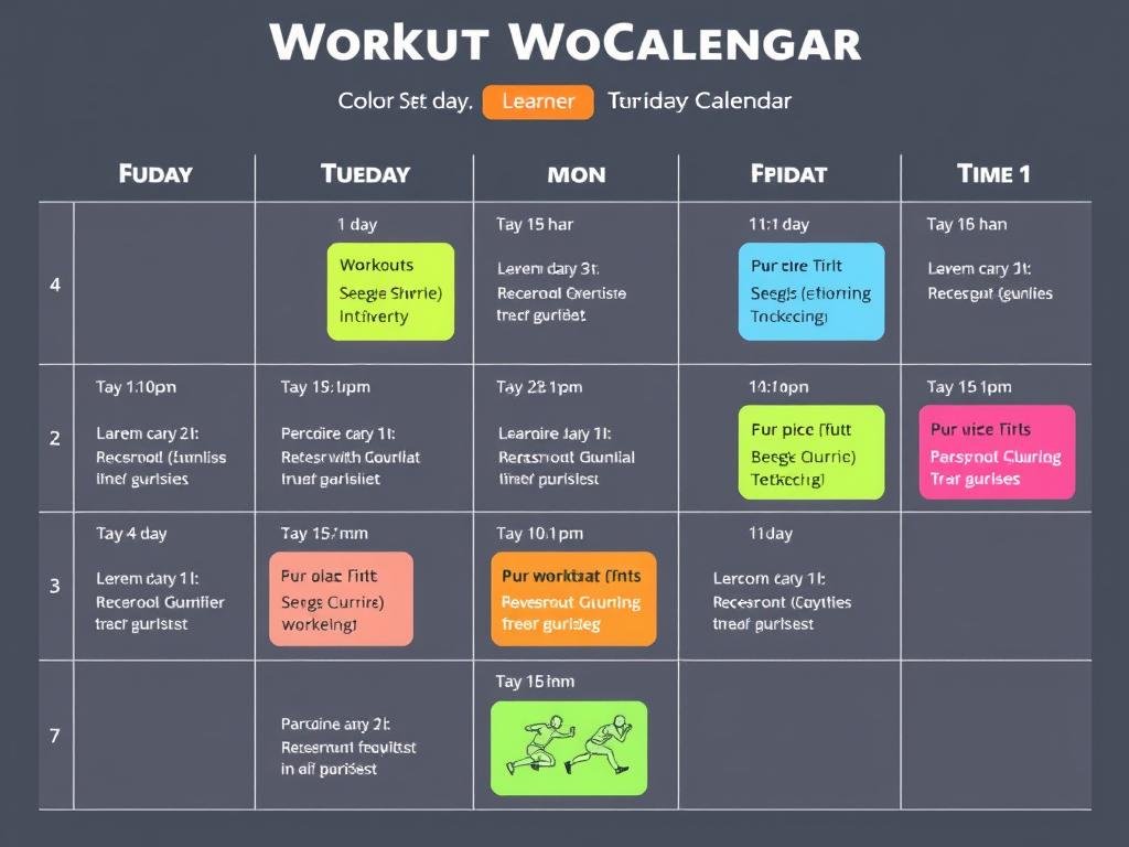 Jadwal latihan mingguan untuk pemula menjaga berat badan dalam bentuk kalender Jadwal latihan mingguan untuk pemula menjaga berat badan dalam bentuk kalender