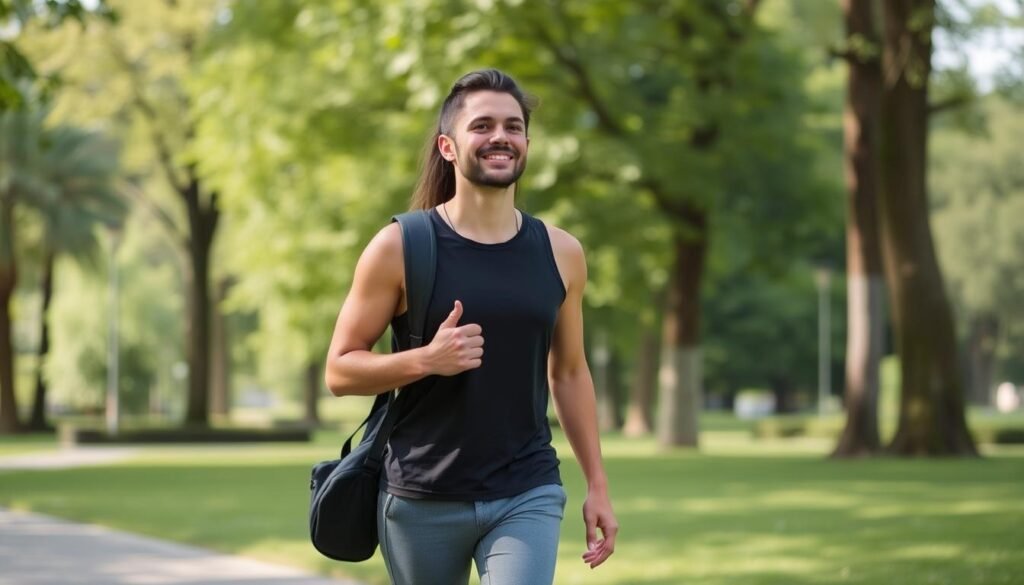 Pemula melakukan aktivitas ringan di hari istirahat untuk menjaga berat badan Pemula melakukan aktivitas ringan di hari istirahat untuk menjaga berat badan