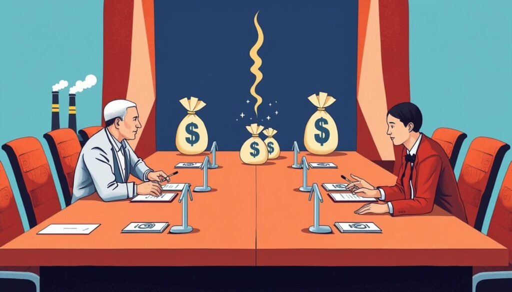Visualisasi konflik kepentingan dalam negosiasi iklim multilateral